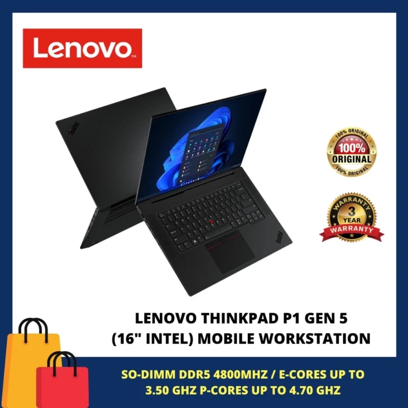 LENOVO THINKPAD P1 GEN 5 (16″ INTEL) MOBILE WORKSTATION